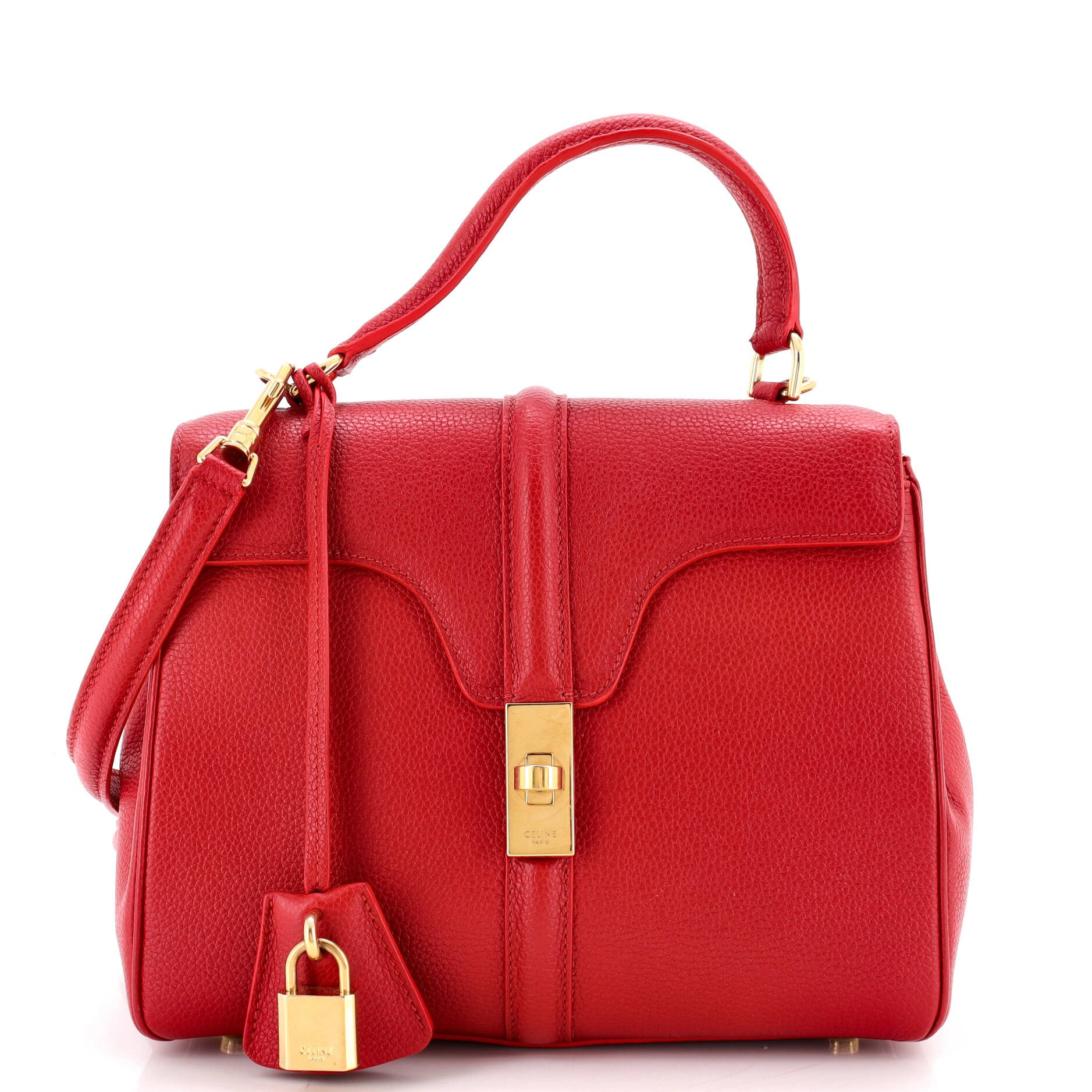16 Top Handle Bag Grained Calfskin Small