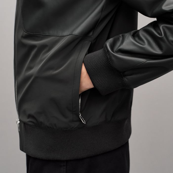 Anthracite Water-repellent Rib-trim Jacket