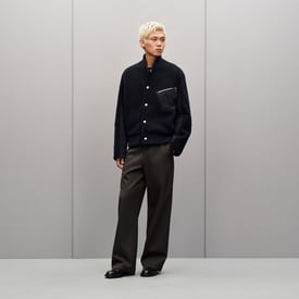 Reversible rib-trim jacket