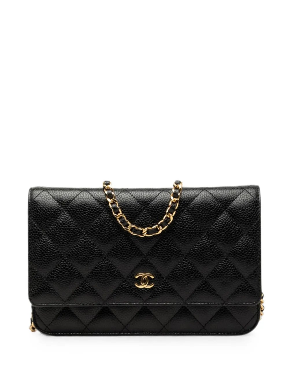2018-2019 CC Quilted Caviar Wallet on Chain crossbody bag