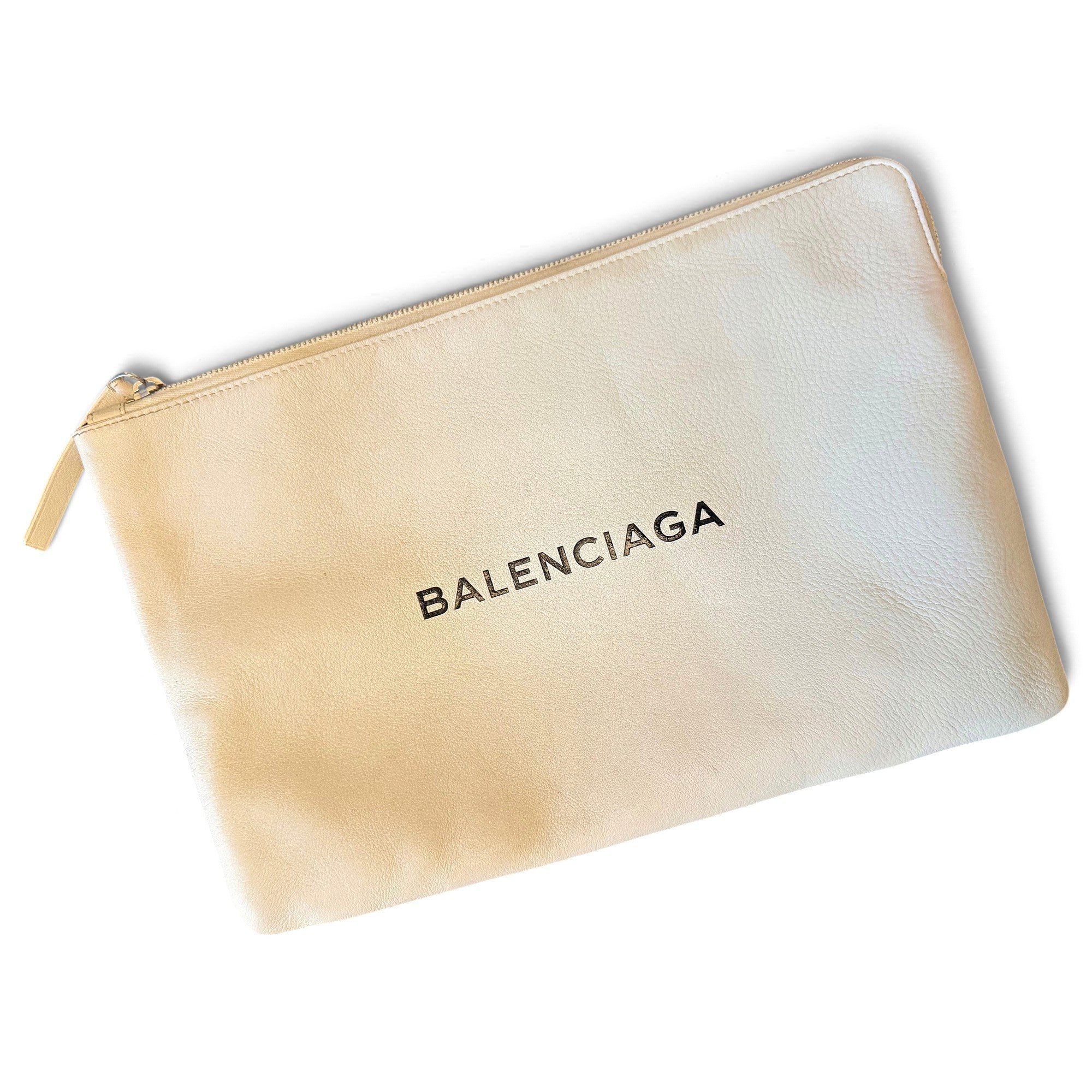Leather clutch bag