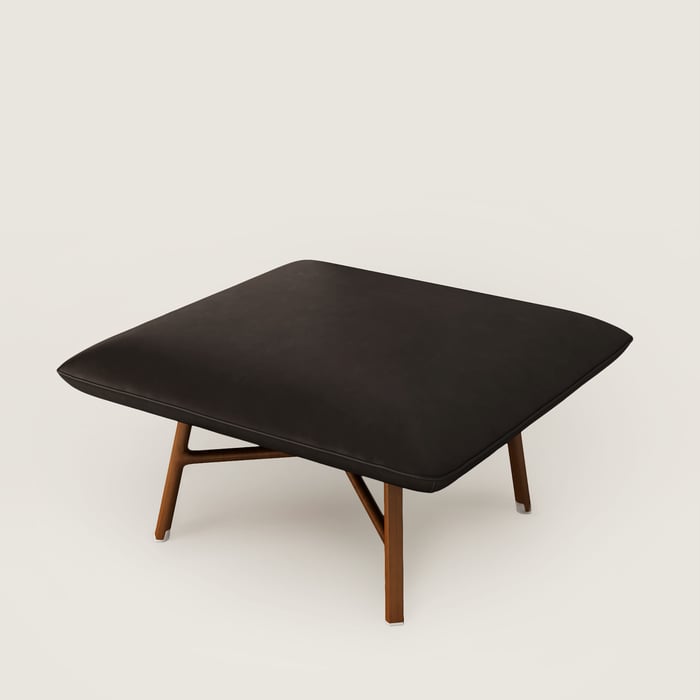 Noir Ébène Les Necessaires d'Hermès "Carre d'Assise" Low Stool, High Model