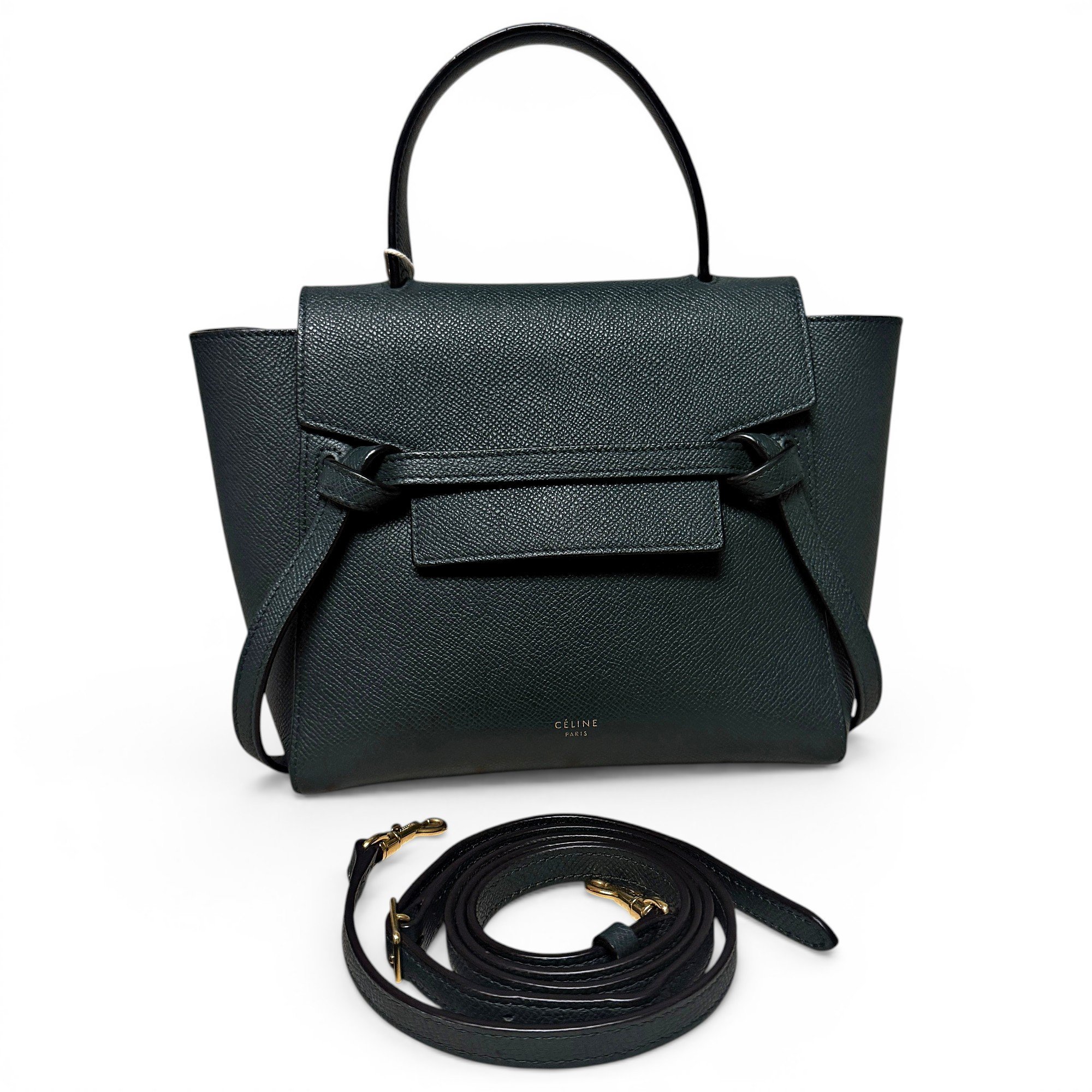 Belt leather handbag
