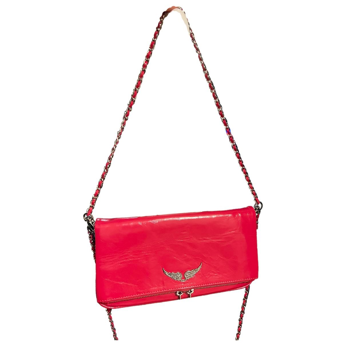 Rock leather clutch bag