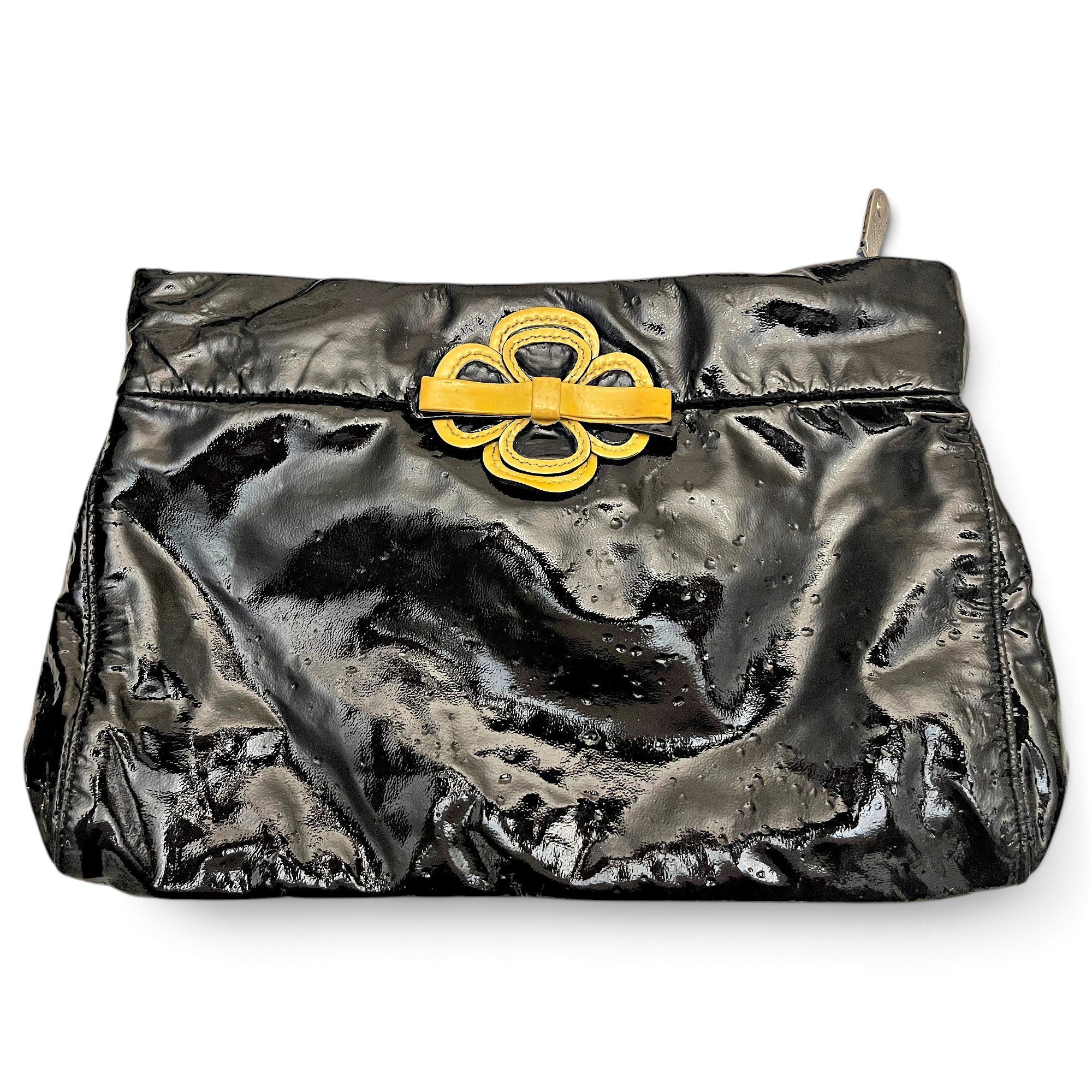 Leather clutch bag