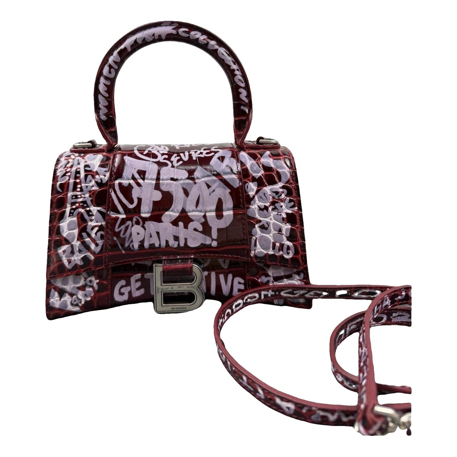 Hourglass leather bag