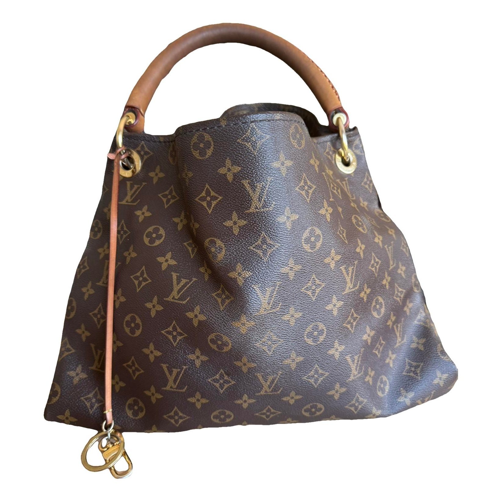 Artsy leather handbag