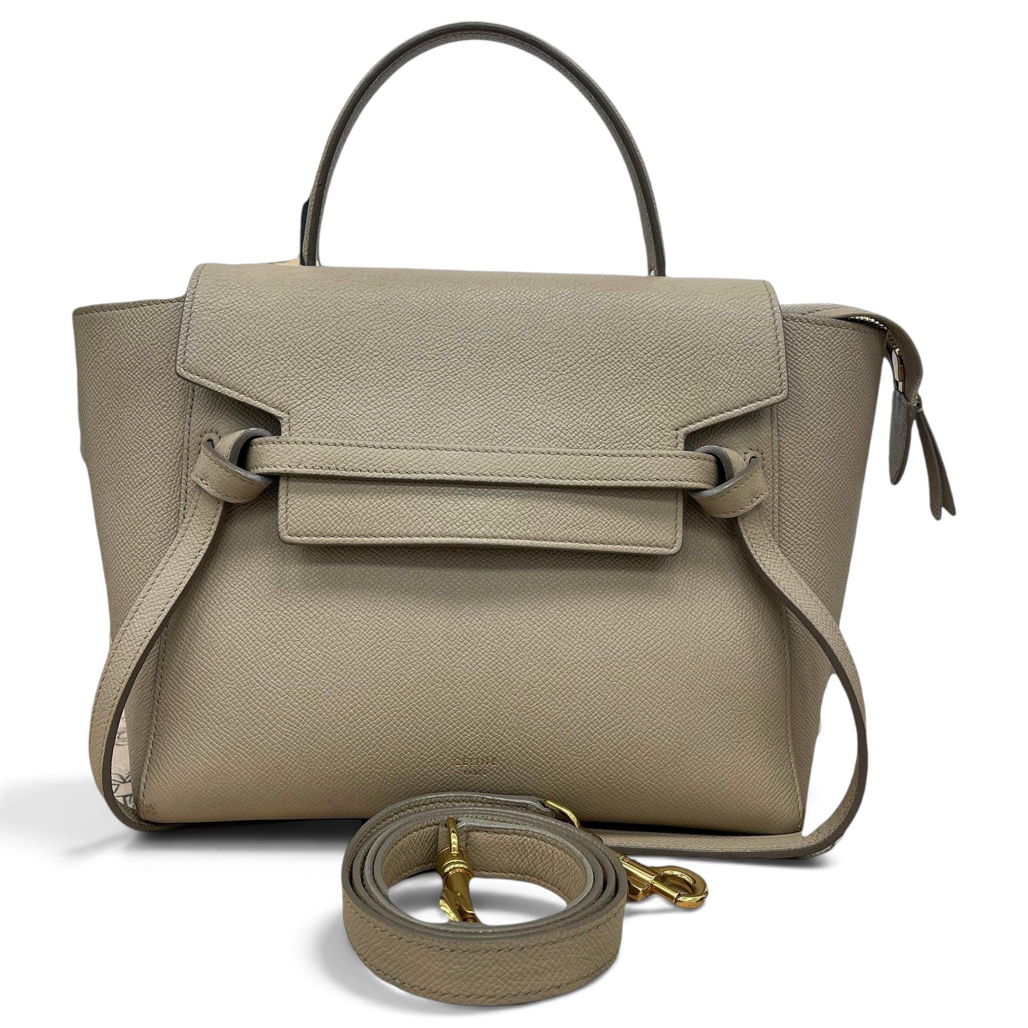 Belt leather handbag