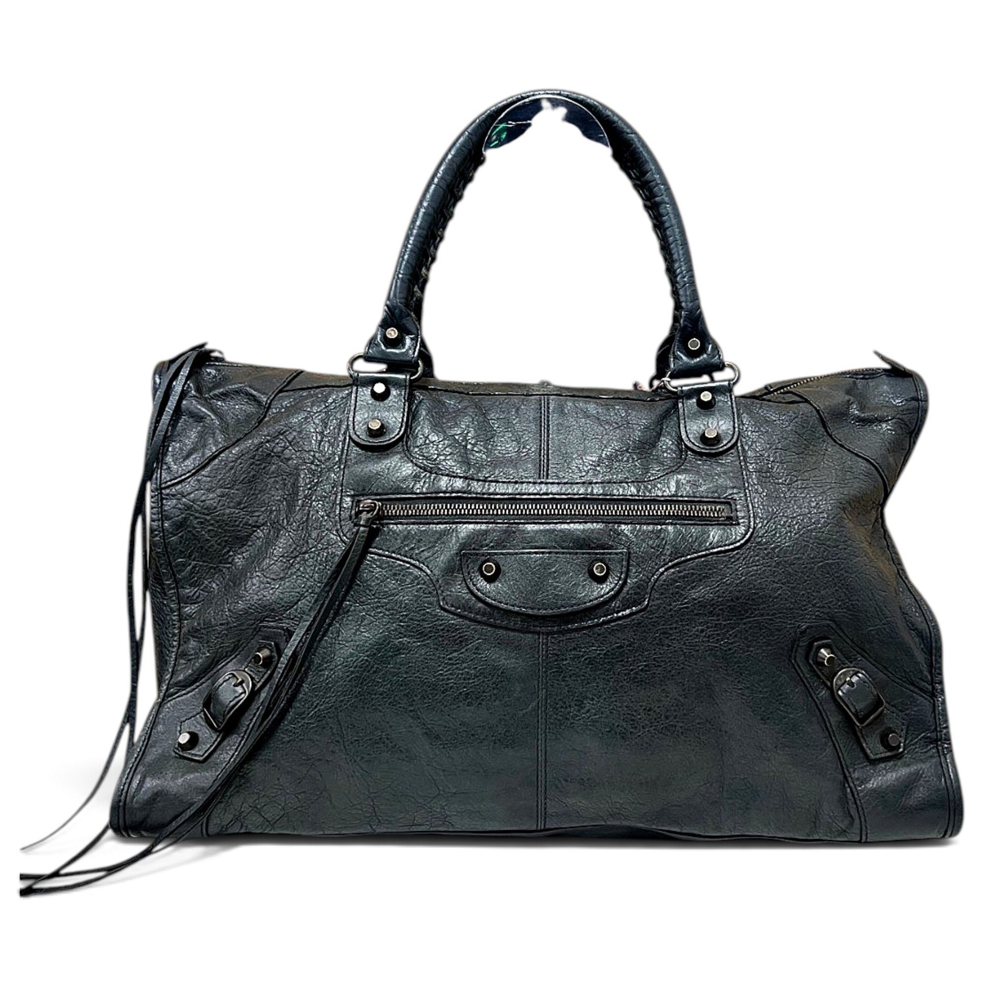 City leather handbag