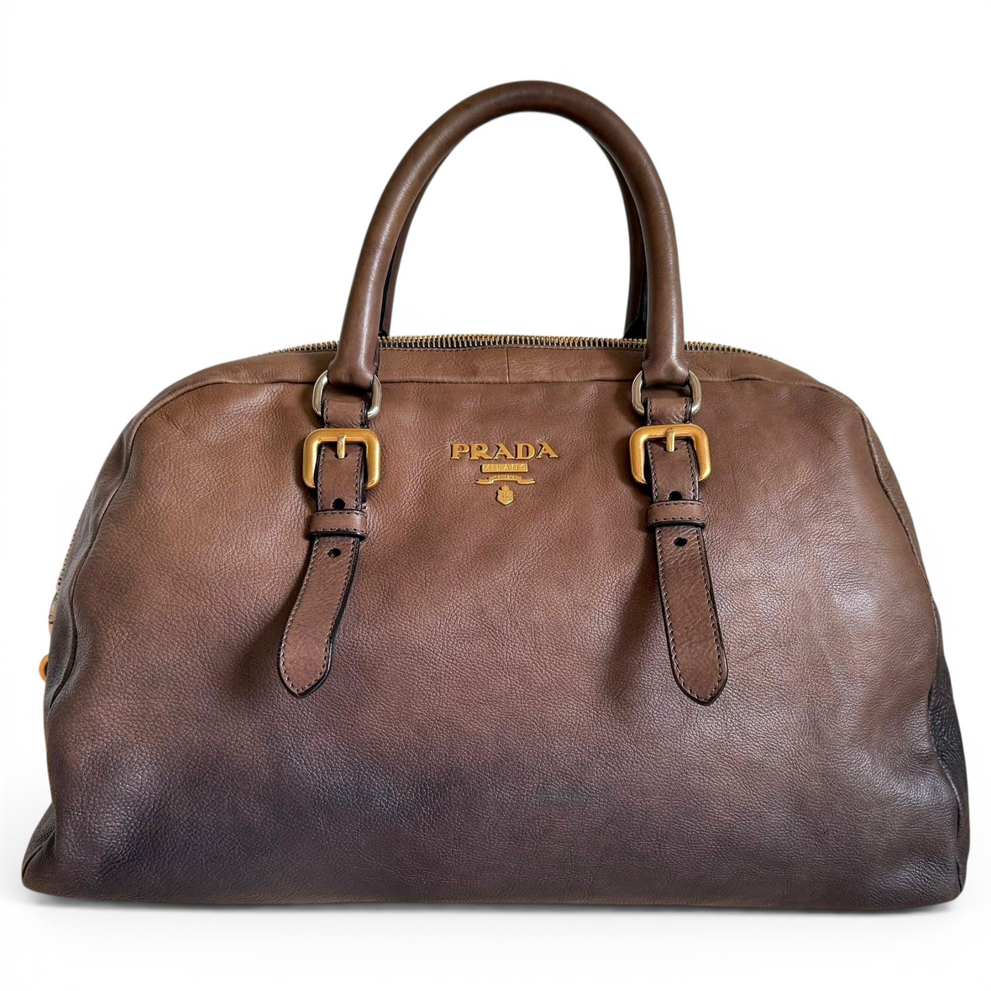 Bowling leather handbag