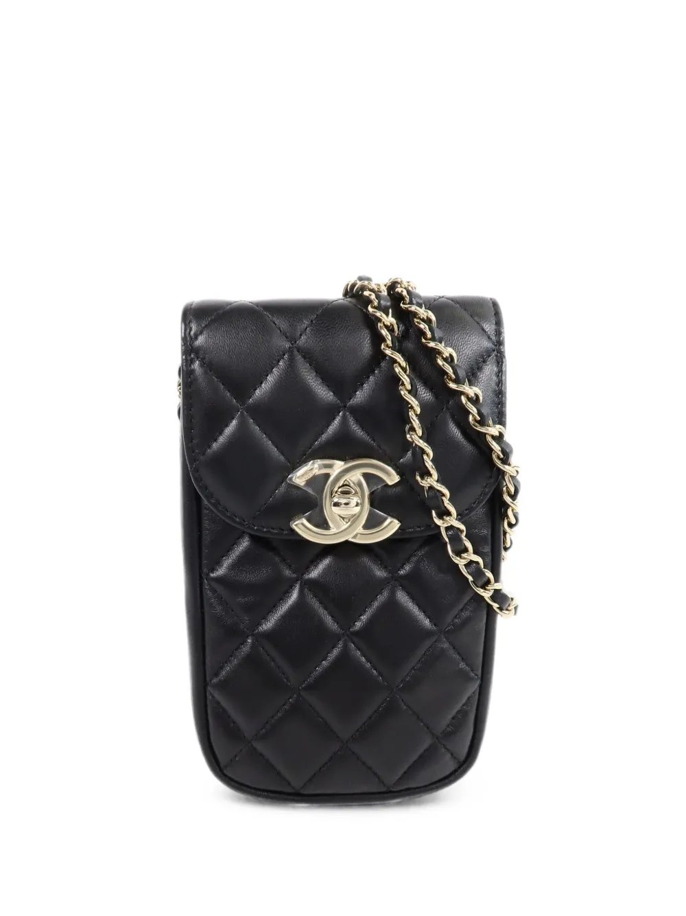 quilted CC turn-lock shoulder bag