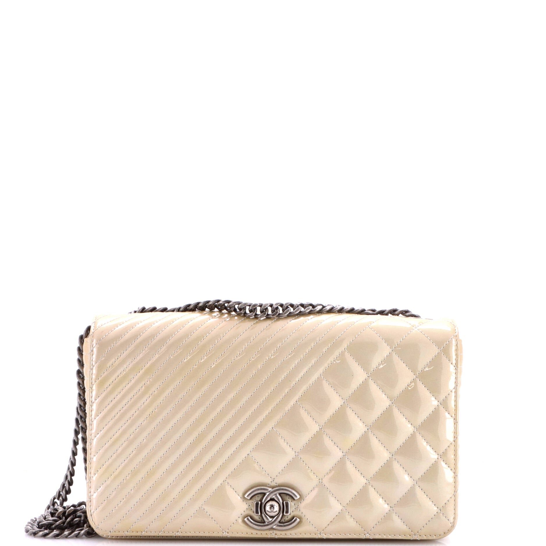 Coco Boy Flap Bag Quilted Patent Medium