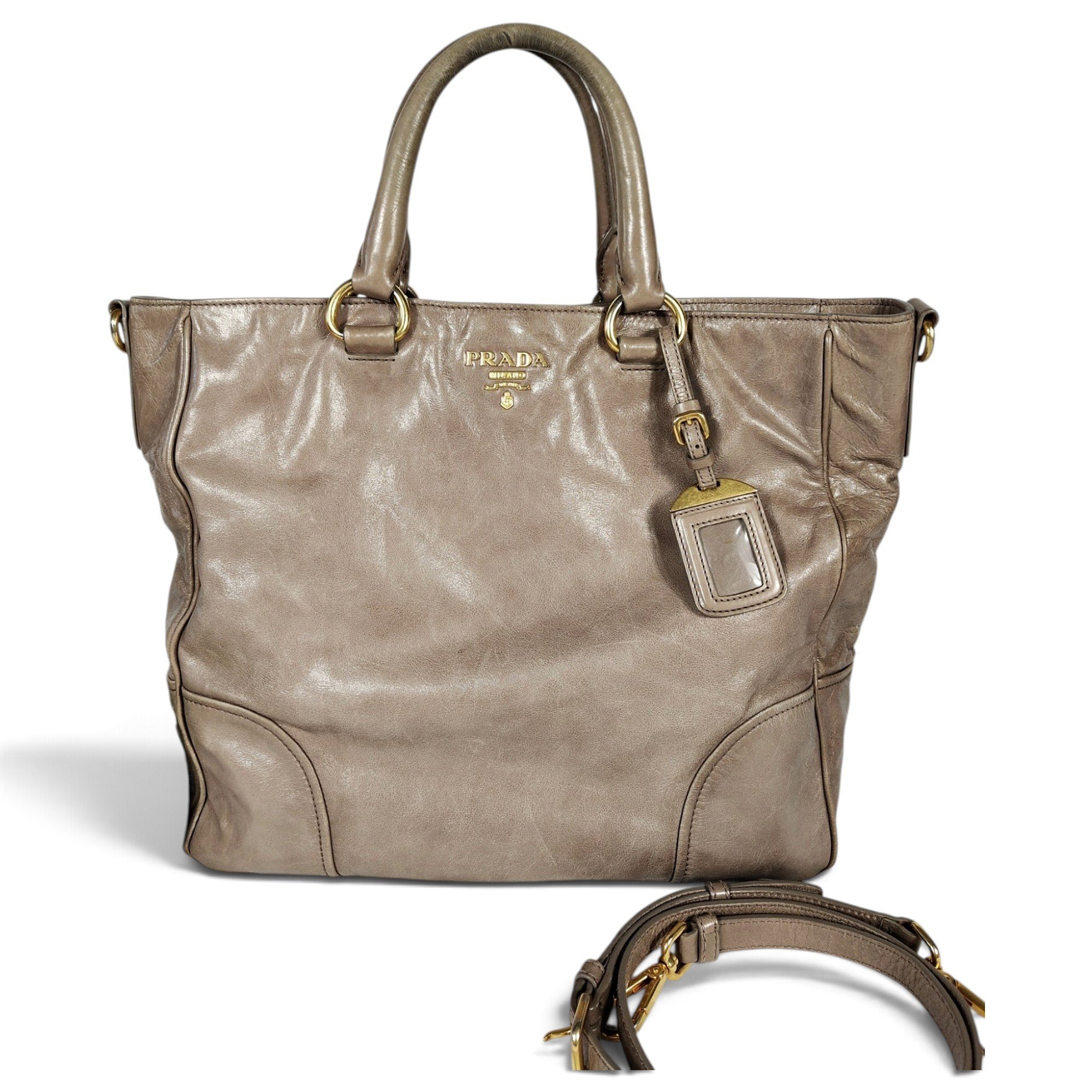 Double leather tote