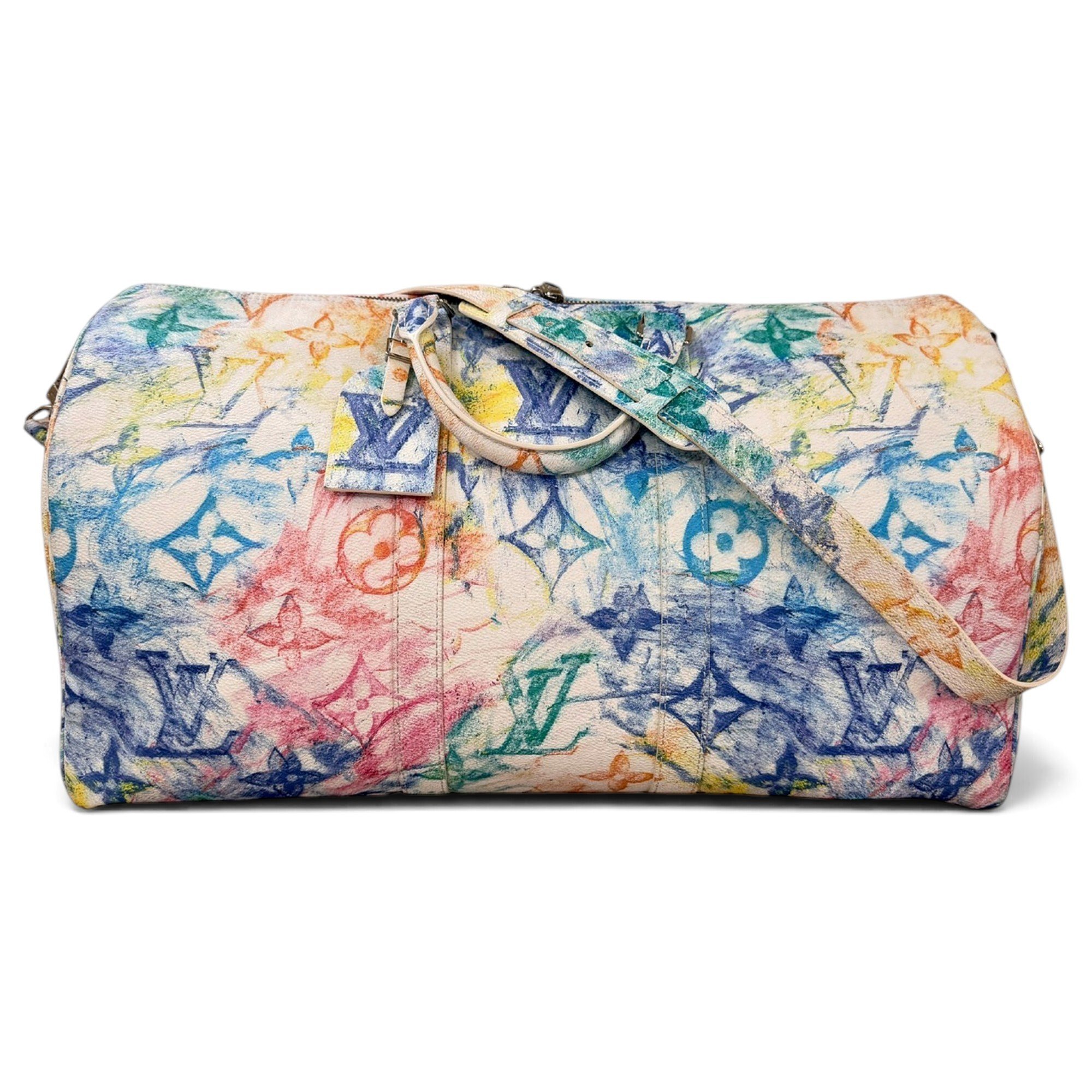 Keepall leather travel bag