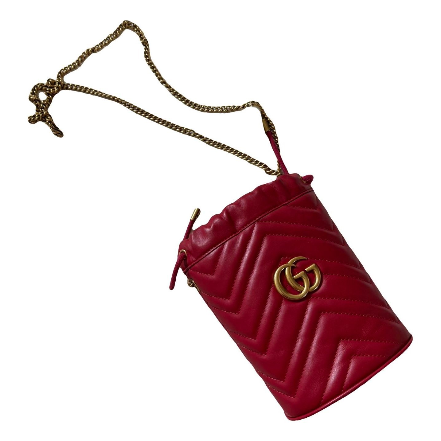 GG Marmont Chain Bucket leather handbag