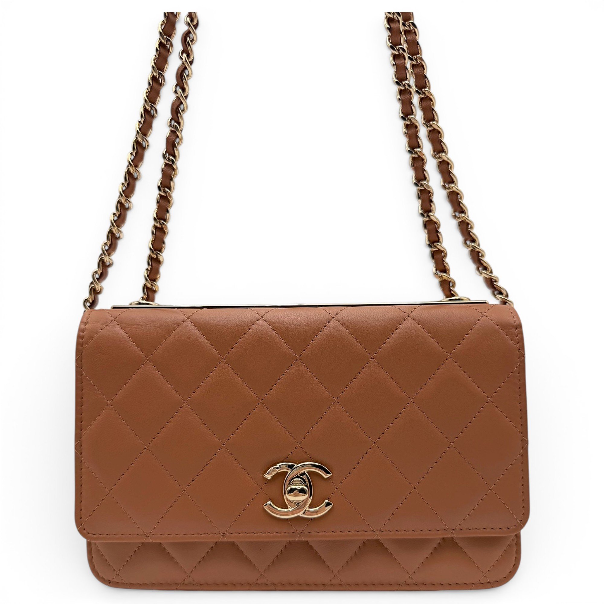 Trendy CC Wallet on Chain leather crossbody bag