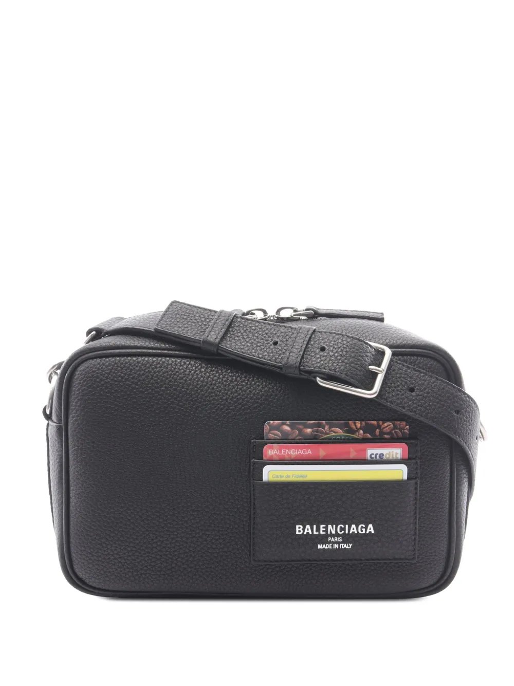 Balenciaga 2020-2026 Leather Credit Camera Bag crossbody bag