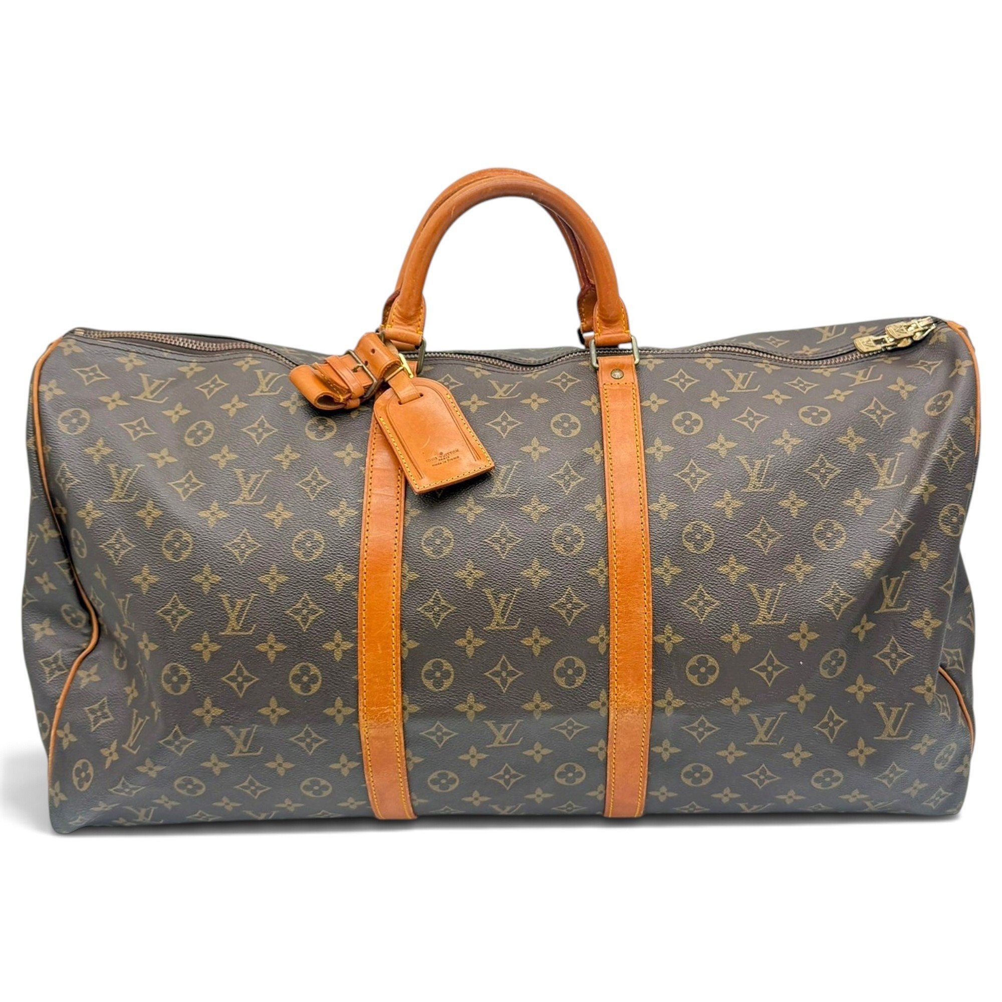 Keepall leather travel bag