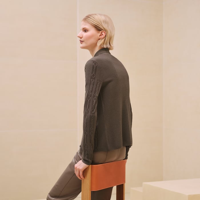 Marron Tarn Shirt Cardigan