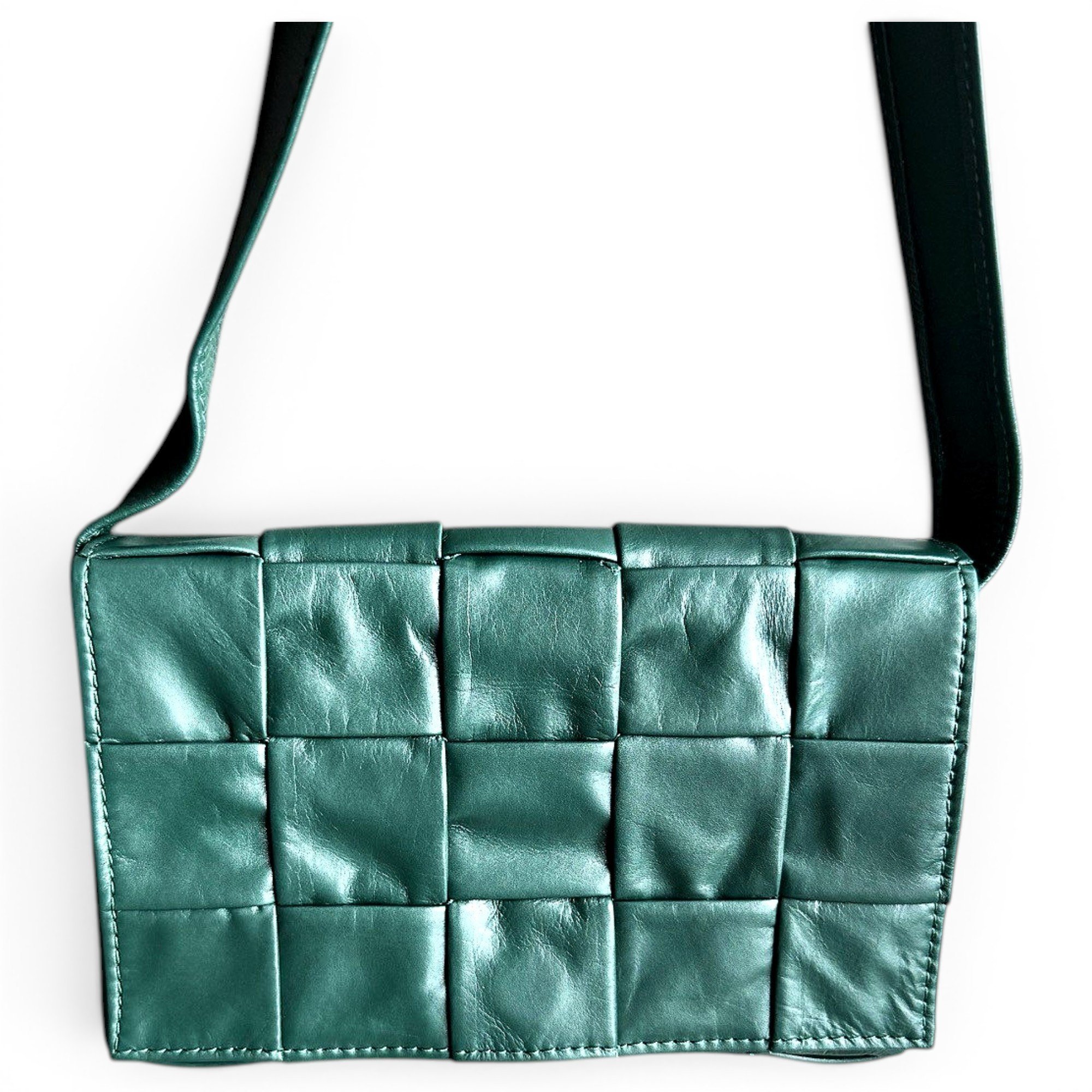 Cassette leather handbag