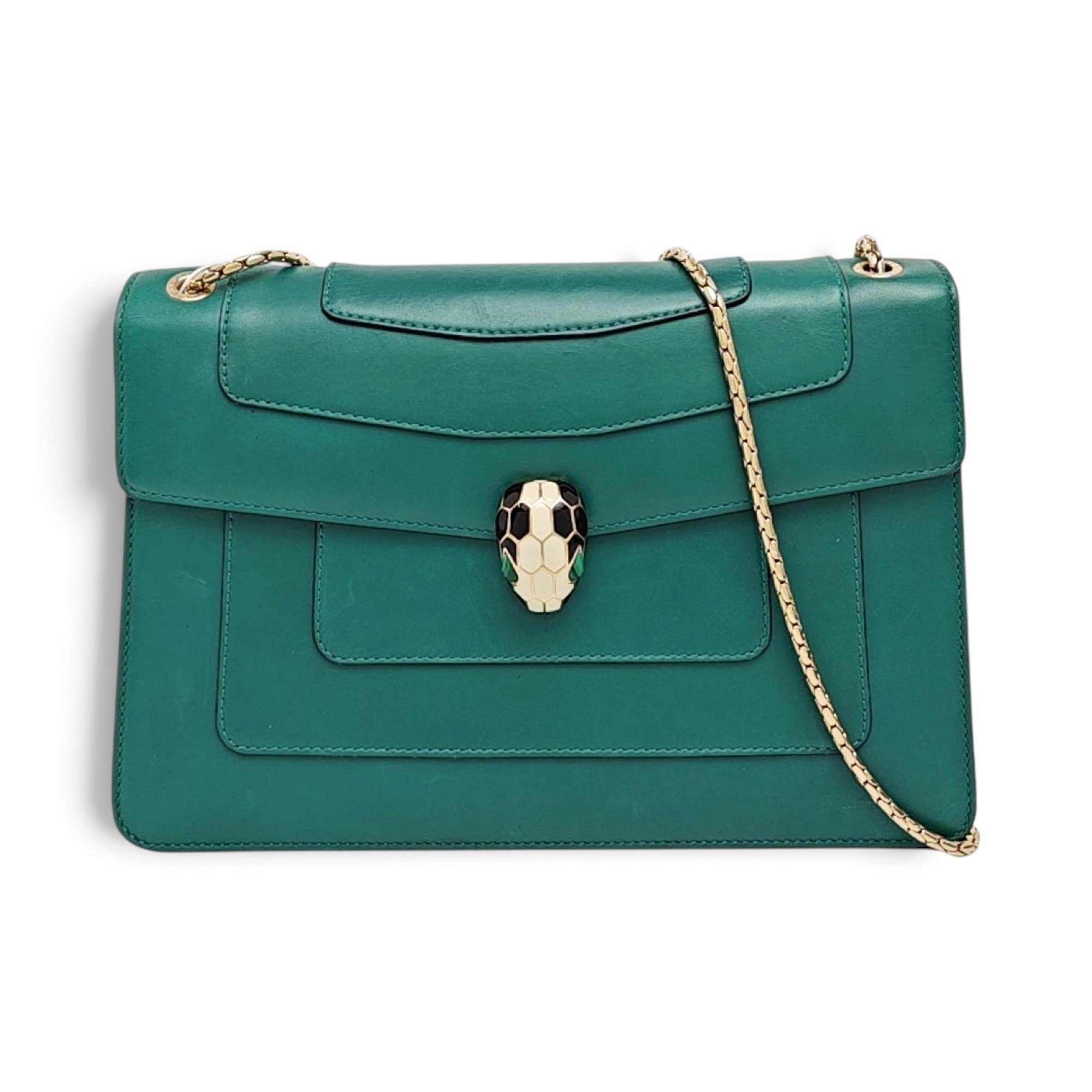 Serpenti leather handbag