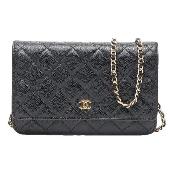 Wallet On Chain leather crossbody bag