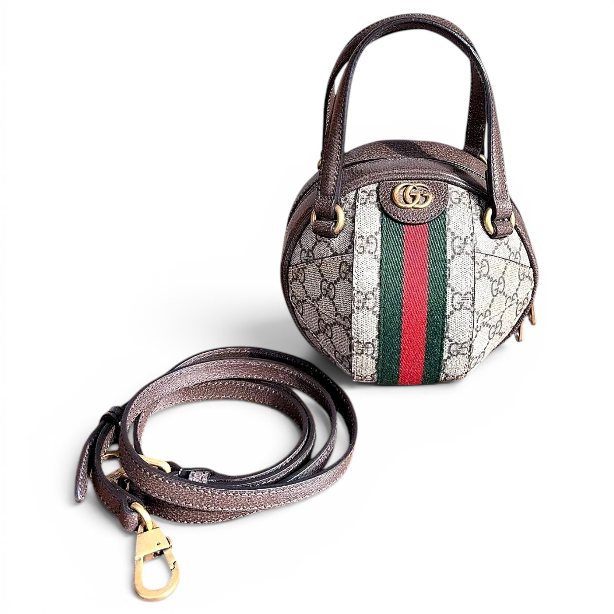 Ophidia leather bowling bag