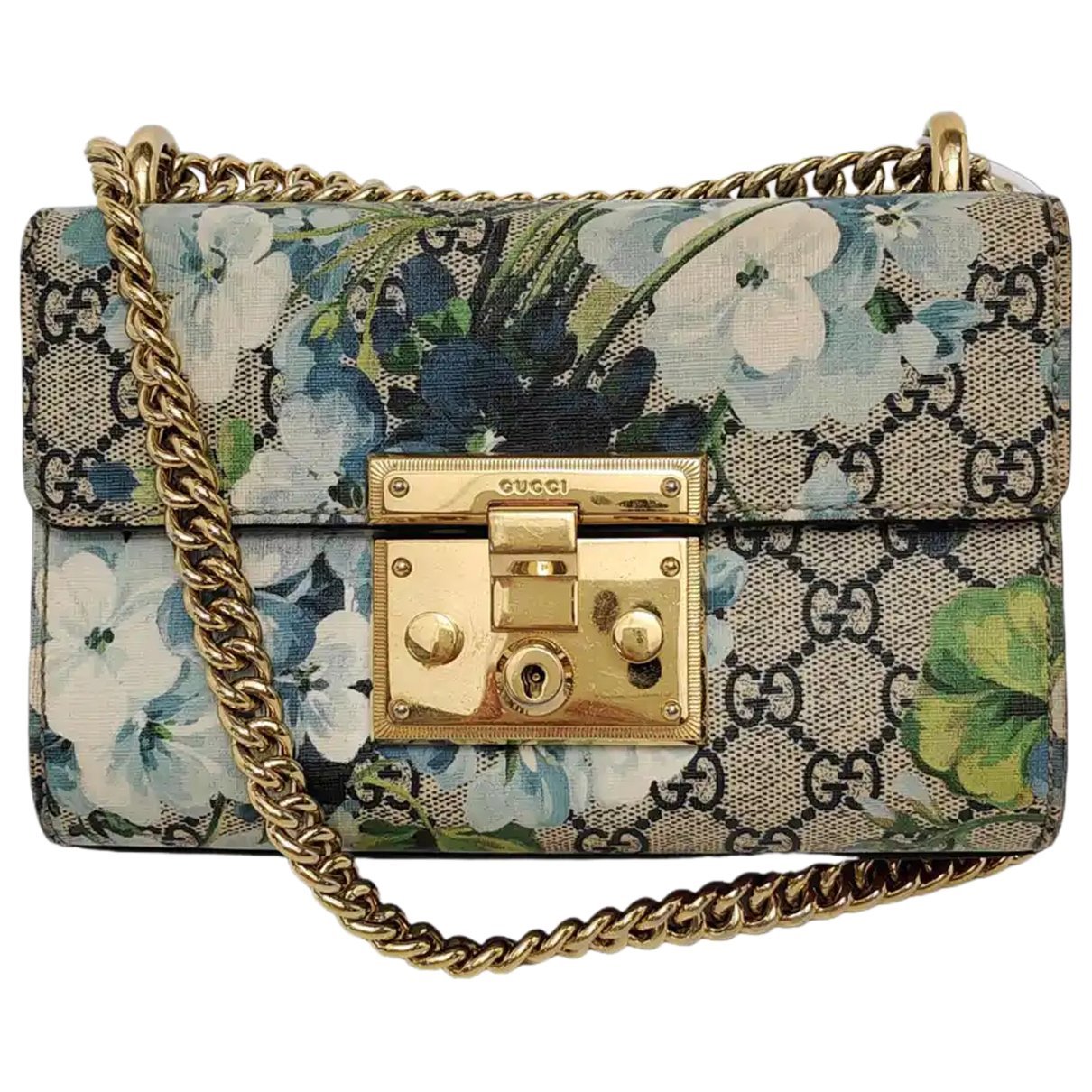 Padlock leather crossbody bag