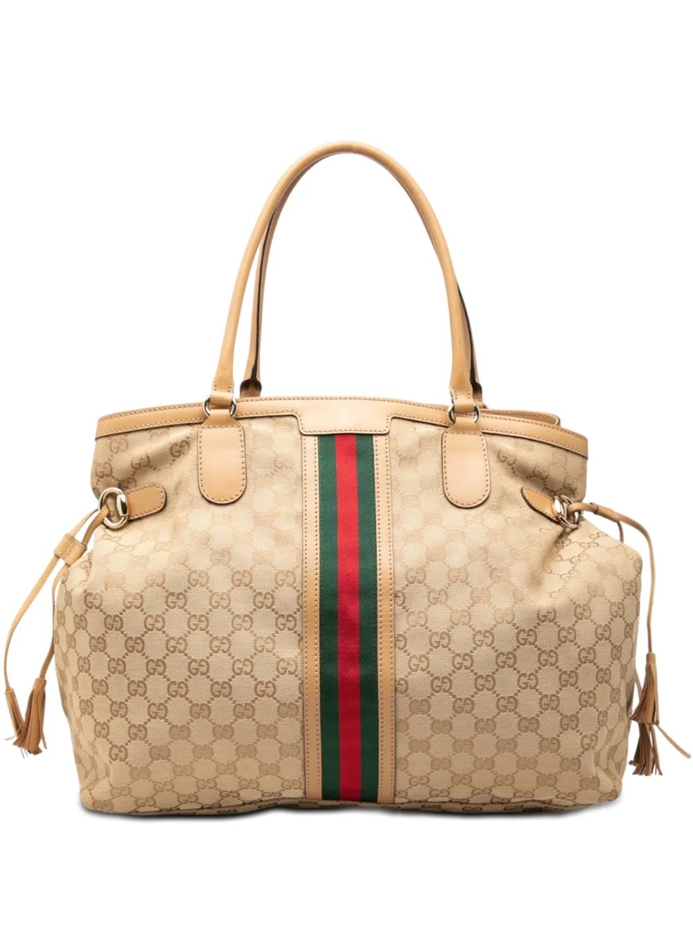2000-2015 GG Canvas Web Tassel tote bag