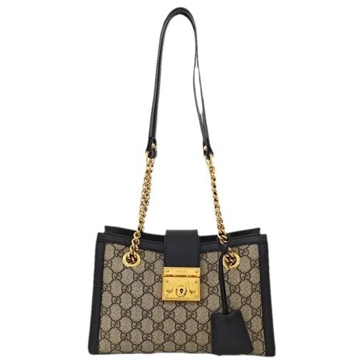 Padlock leather handbag