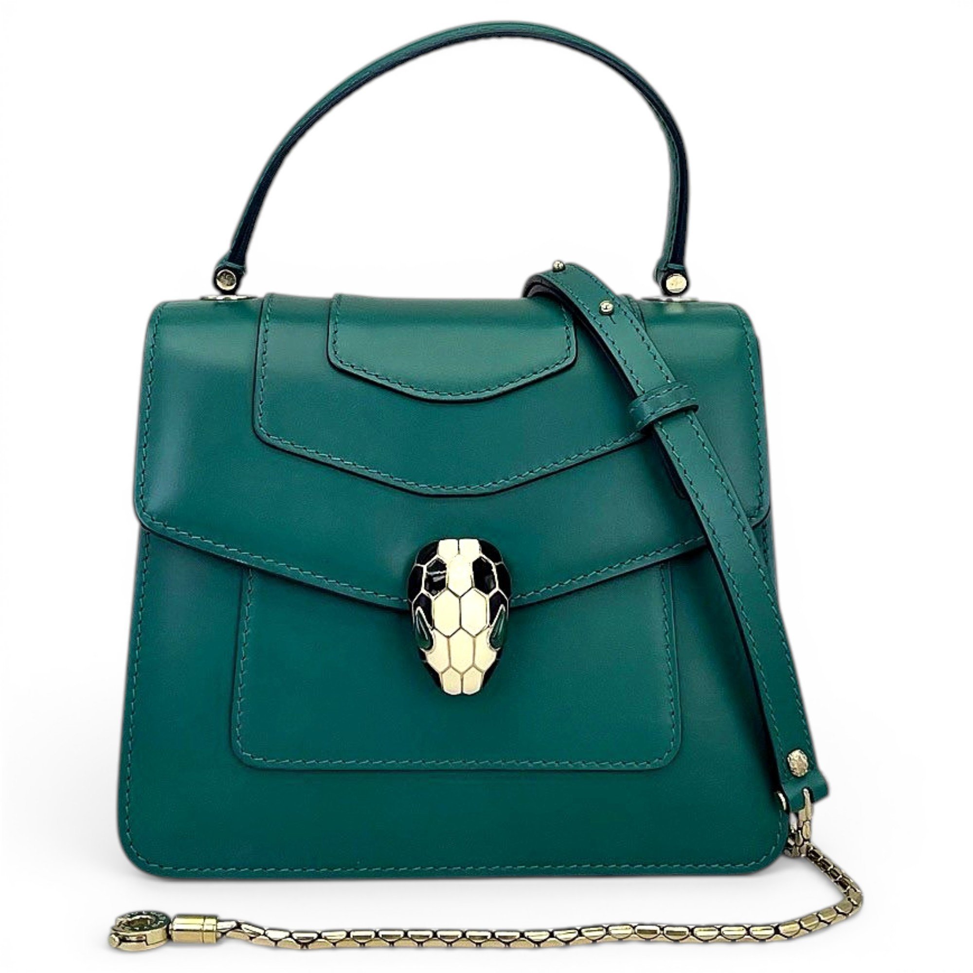 Serpenti leather handbag