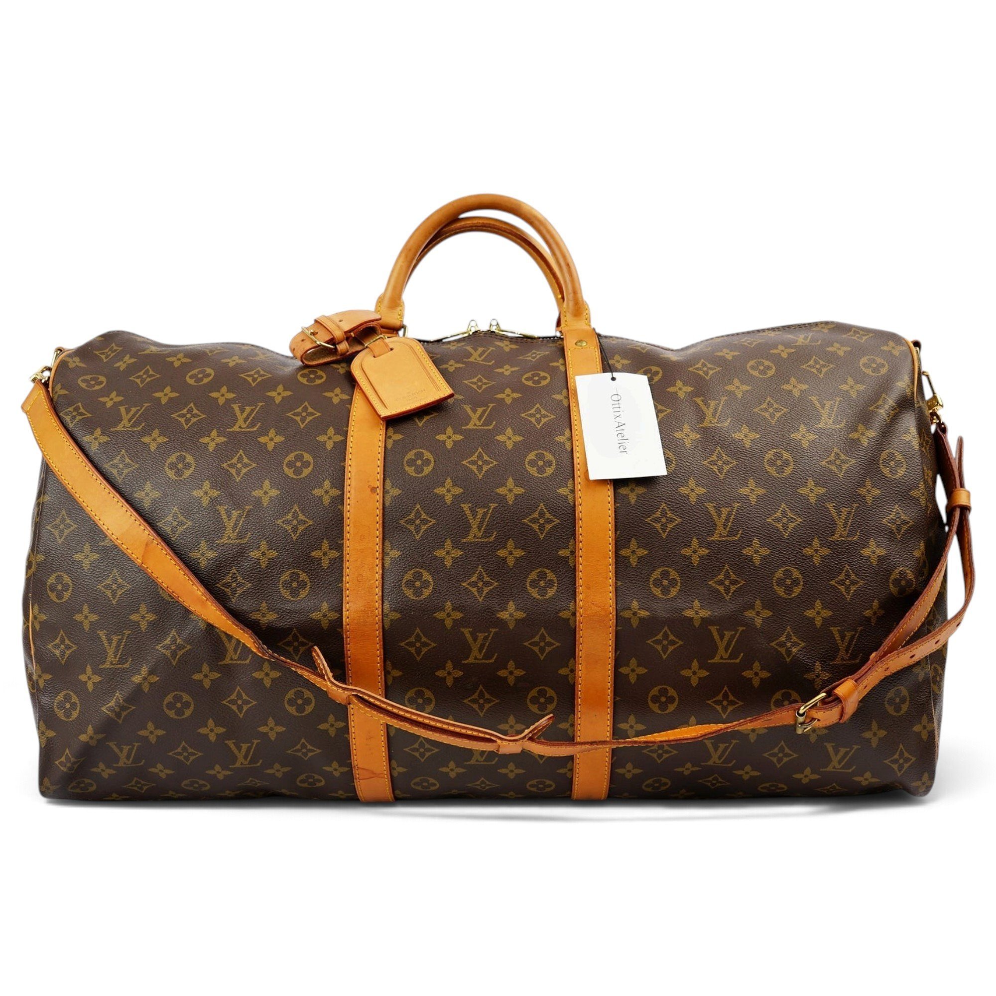 Keepall leather travel bag
