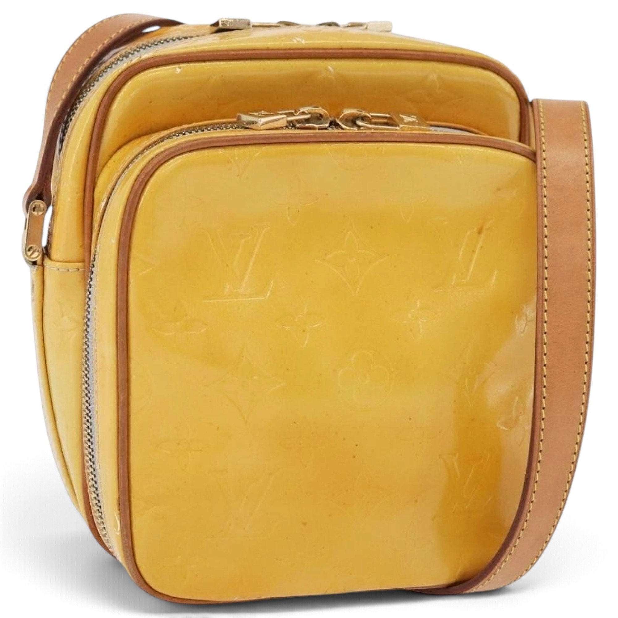 Patent leather handbag