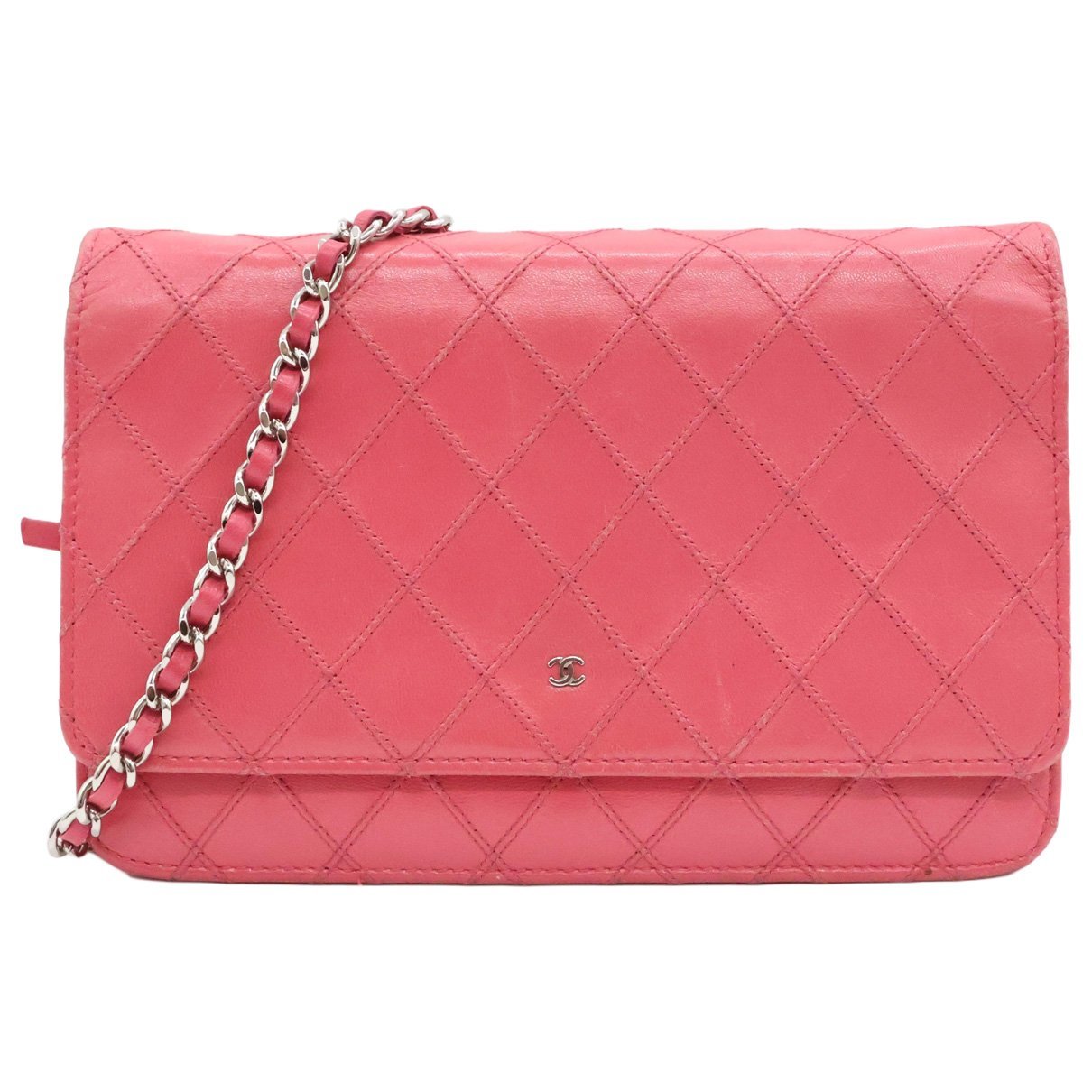 Wallet On Chain leather handbag