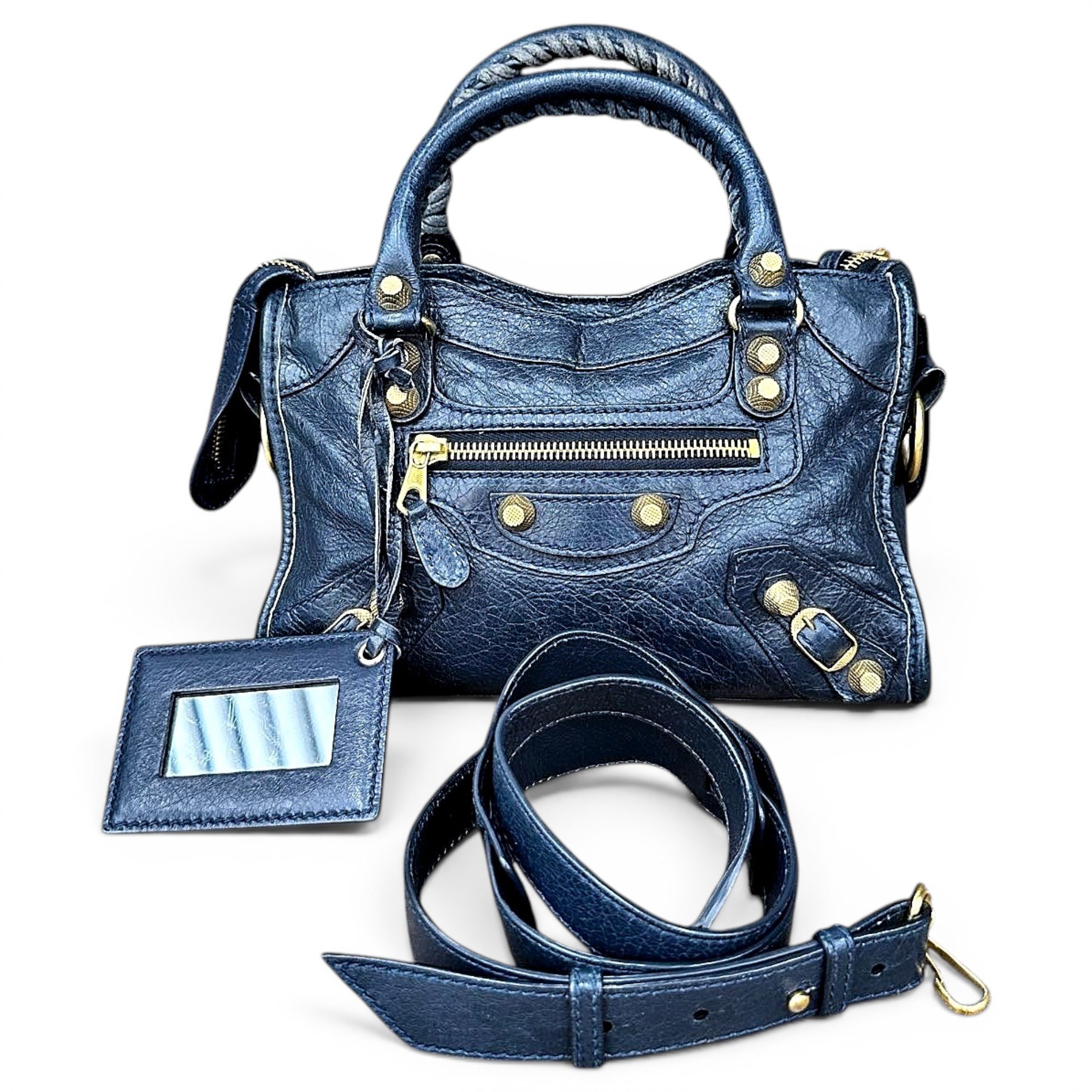 City leather mini bag