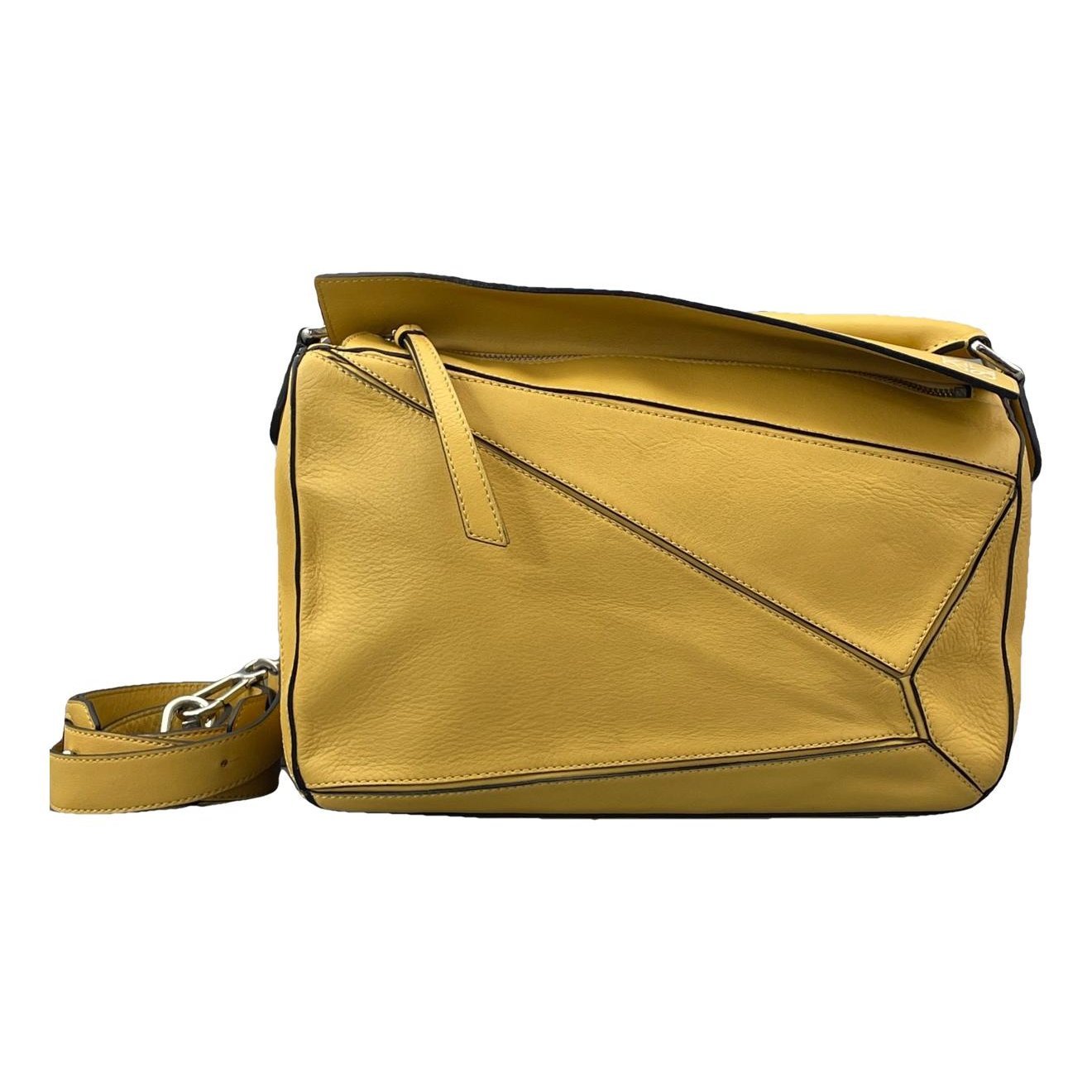 Puzzle leather handbag