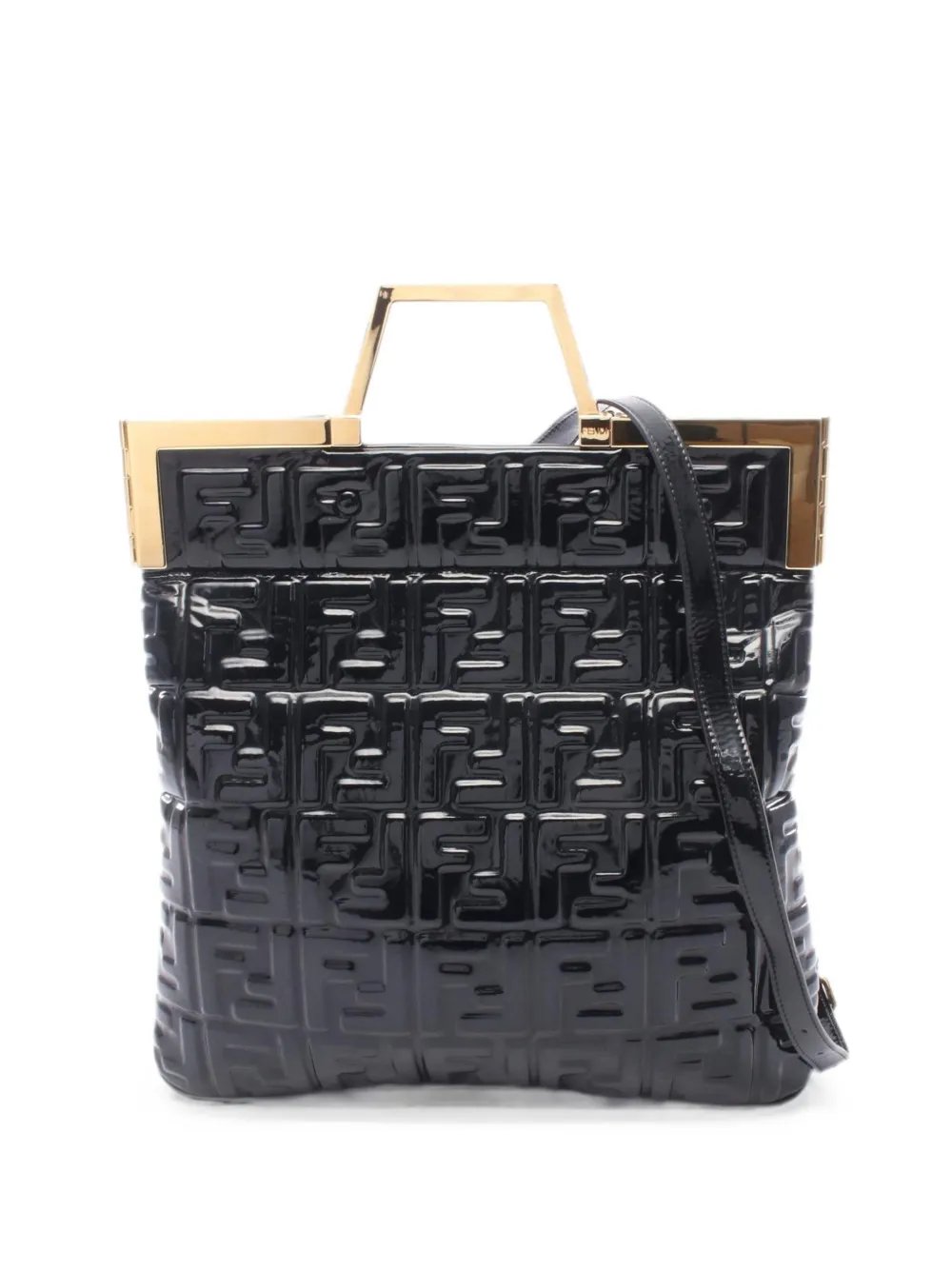 2010s FF embossed tote bag