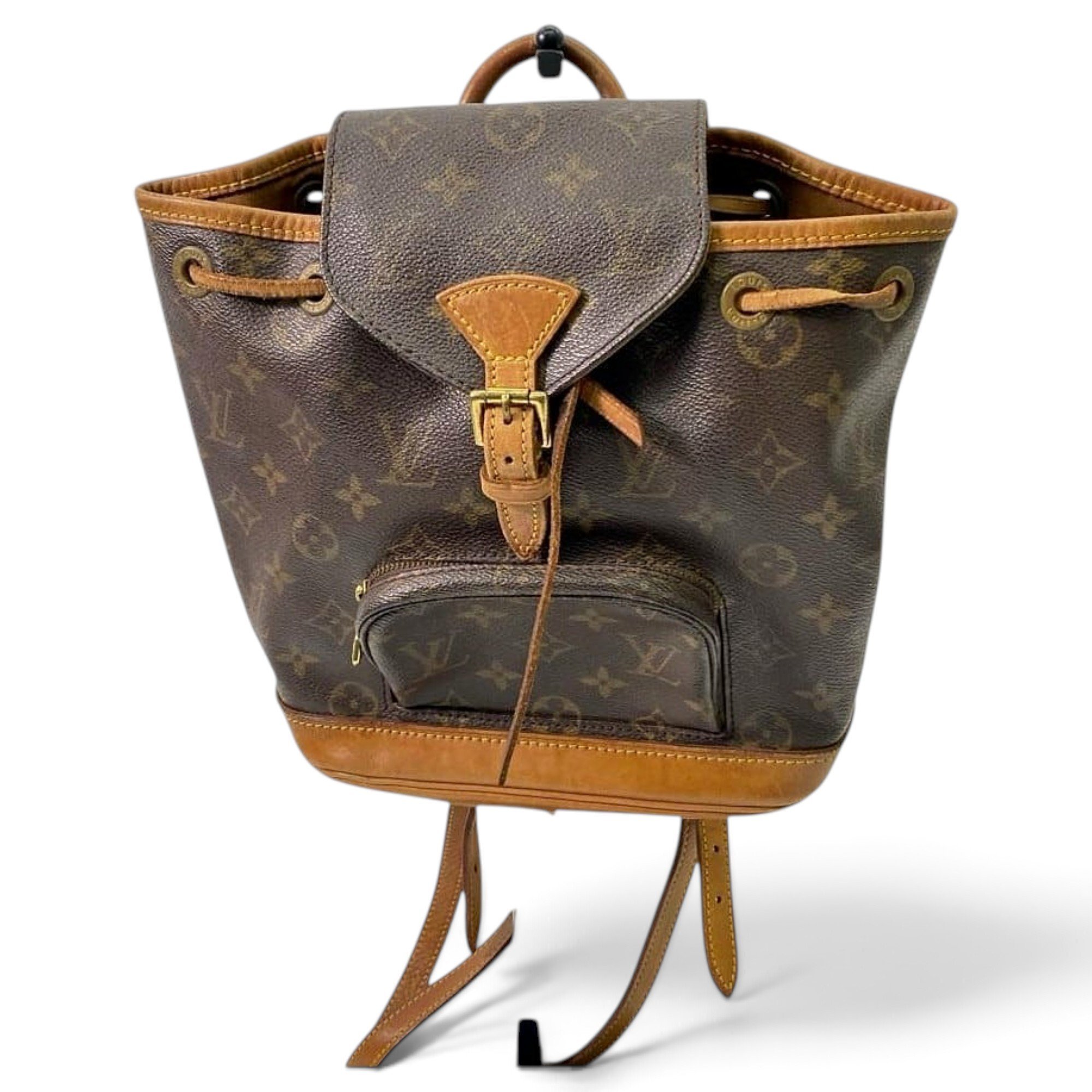 Montsouris Vintage leather backpack