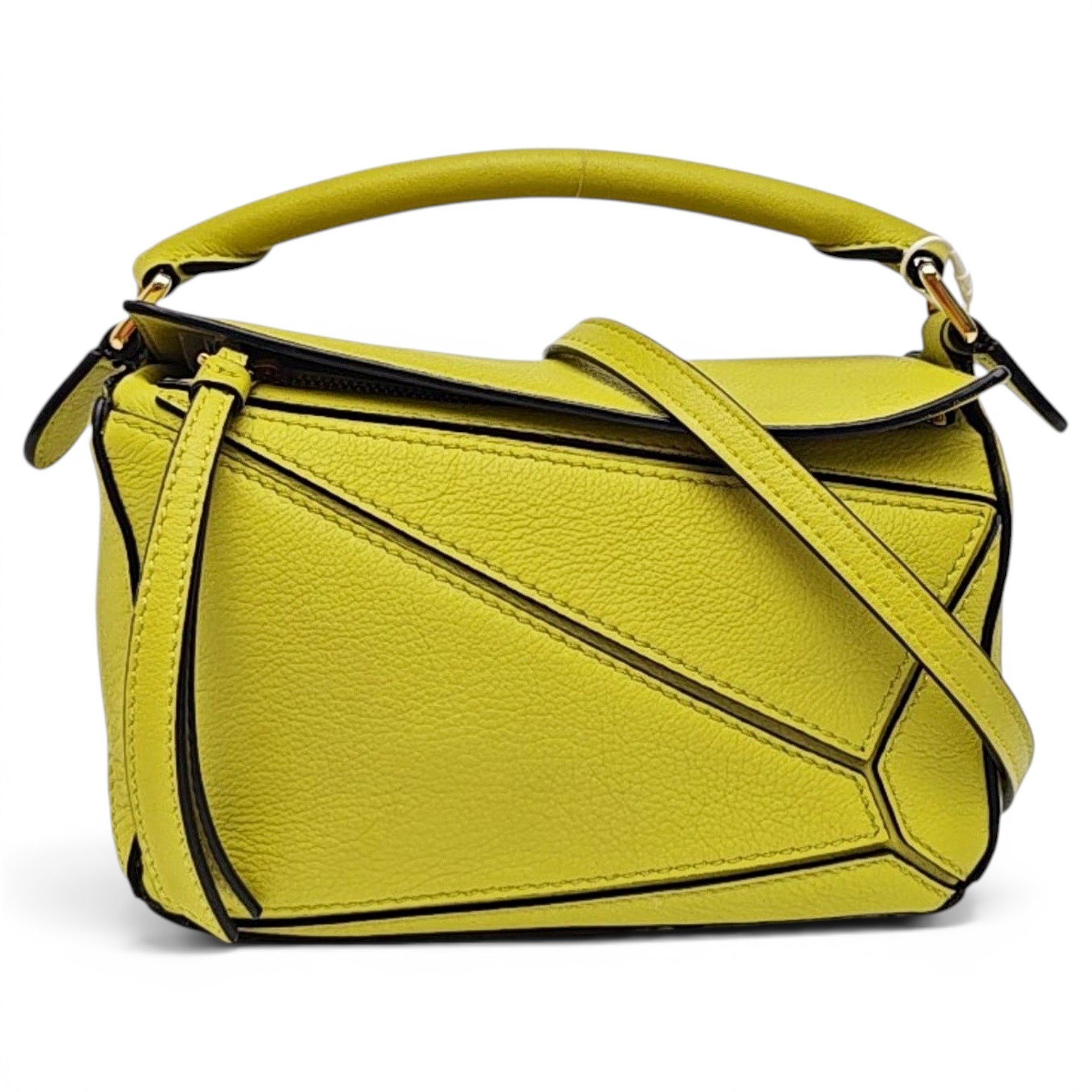 Puzzle leather handbag