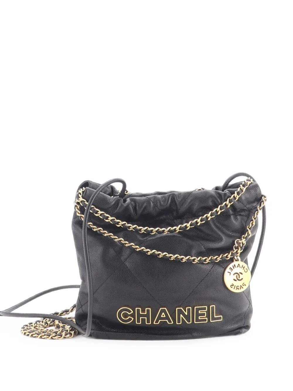 22 Chain Quilted Caviar Mini hobo bag
