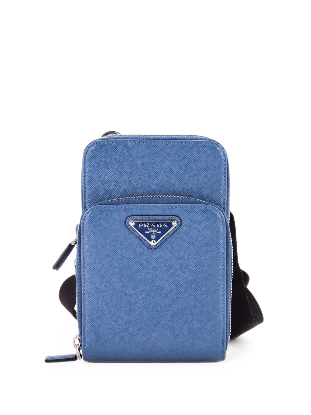 Front Pocket Phone Holder Saffiano Leather crossbody bag