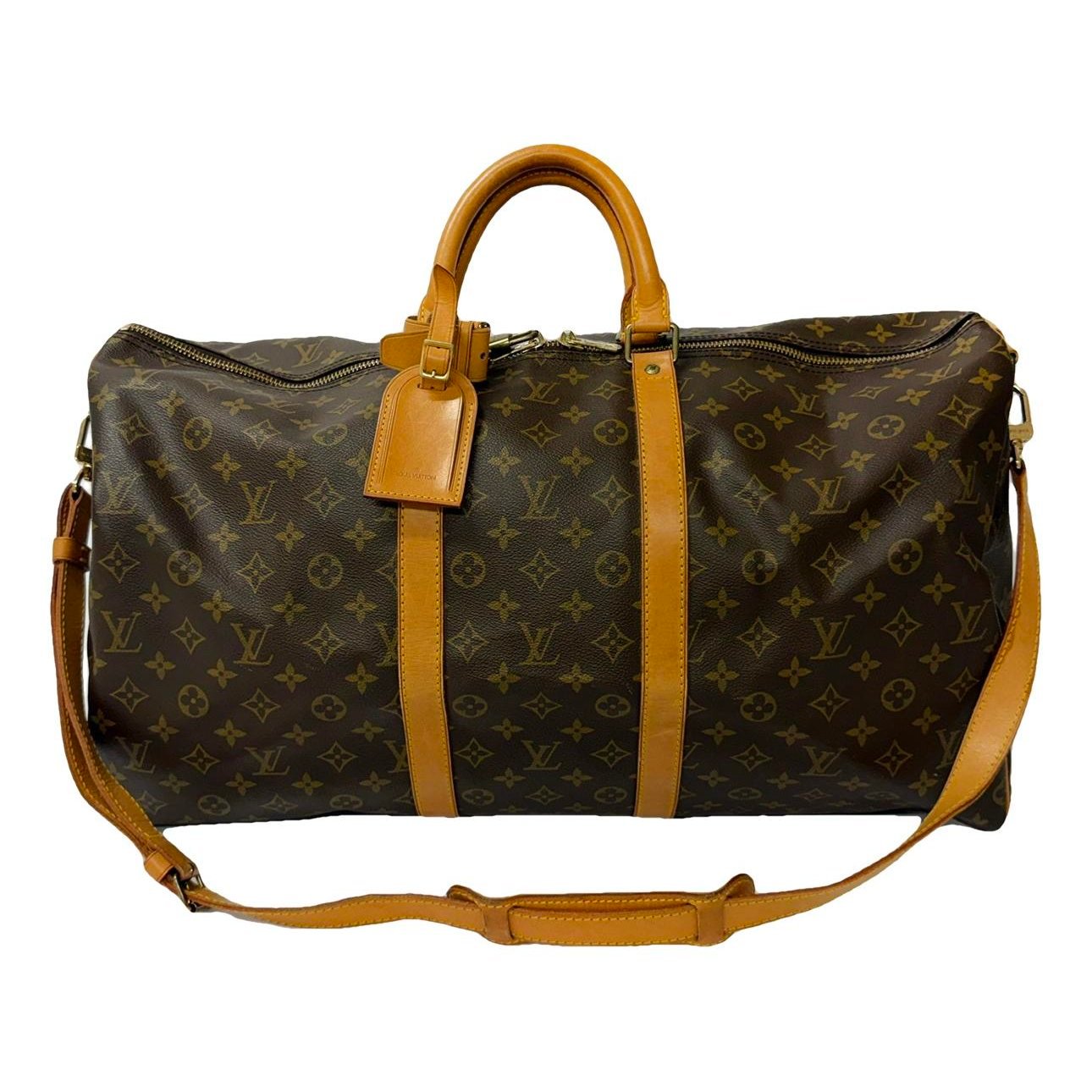 Keepall leather travel bag