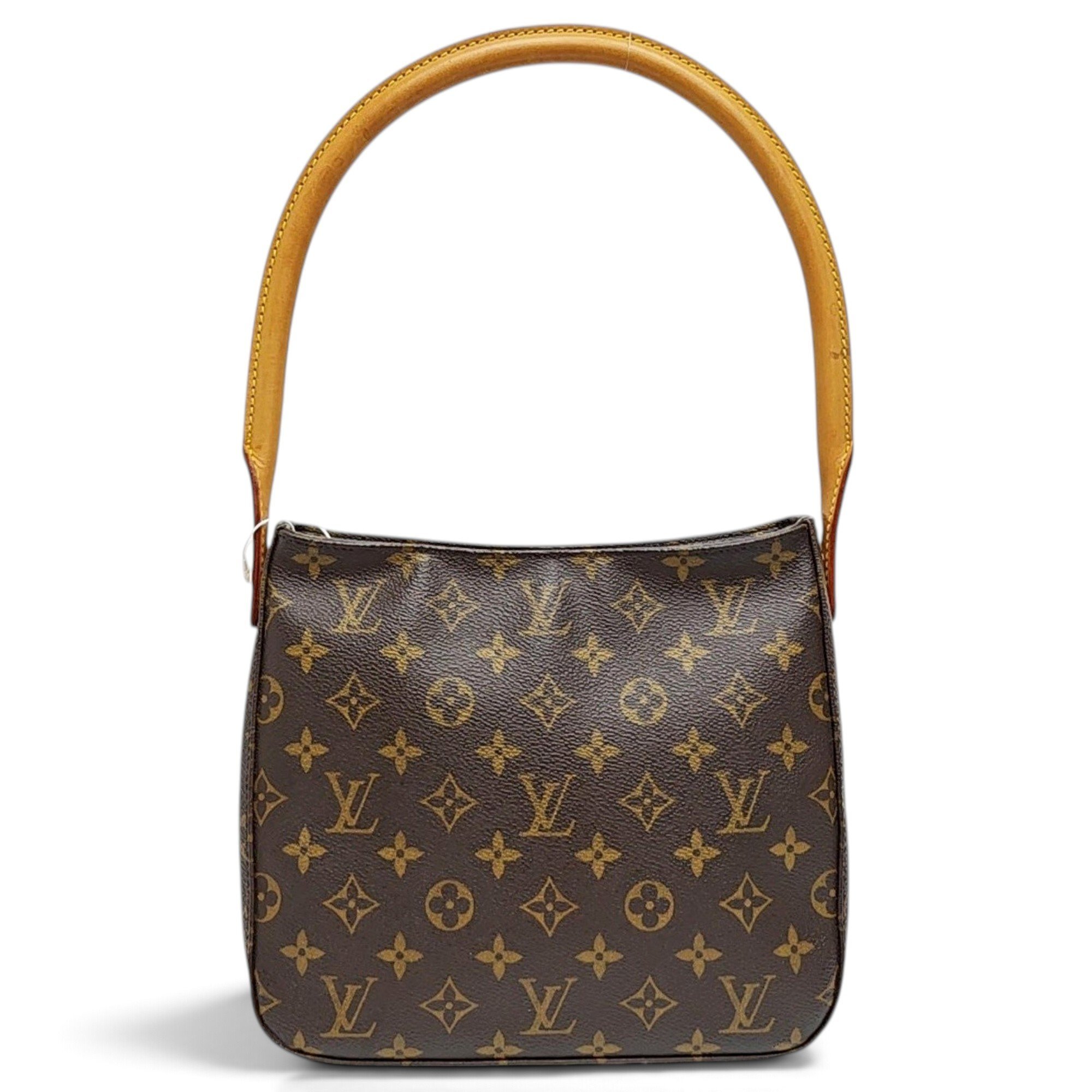 Looping leather handbag