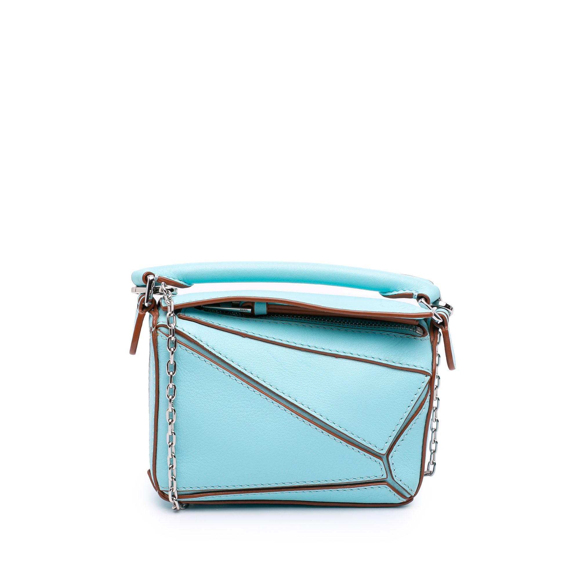 Puzzle leather handbag