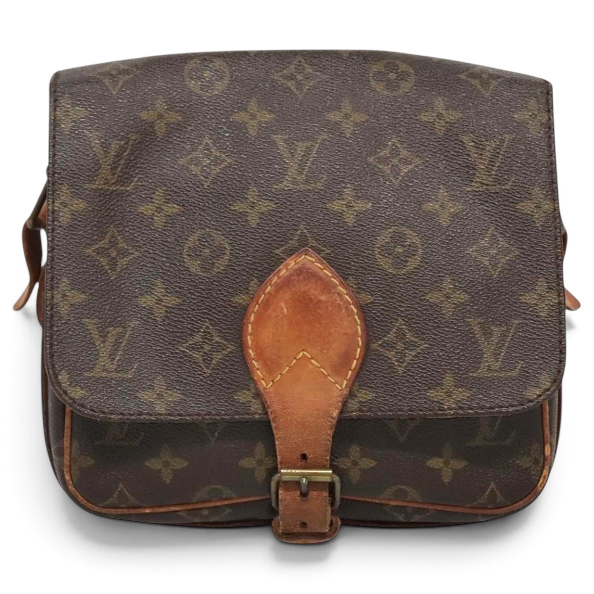 Cartouchière leather handbag