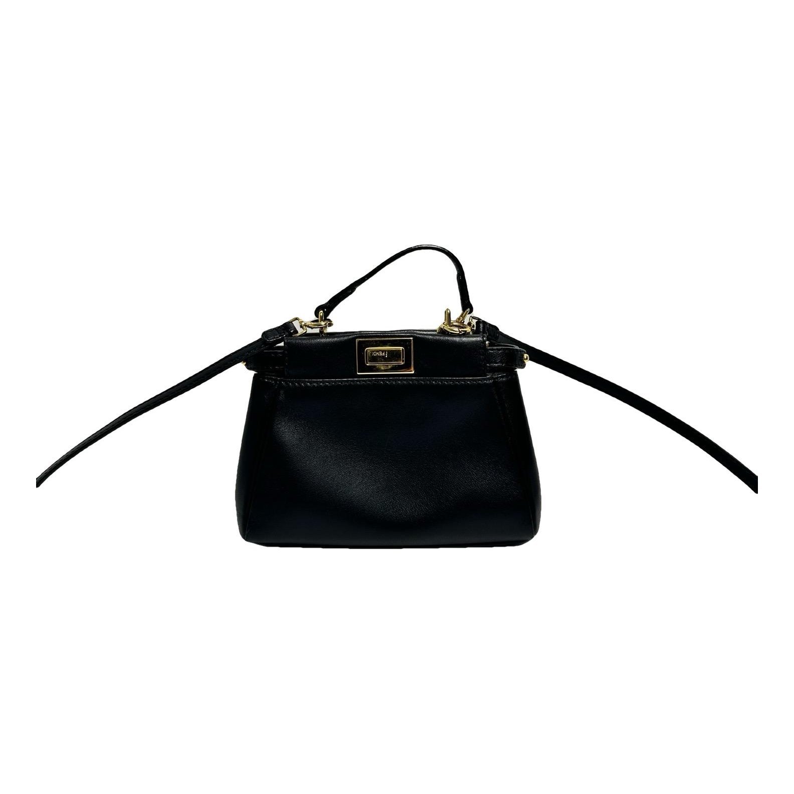 Peekaboo leather tote
