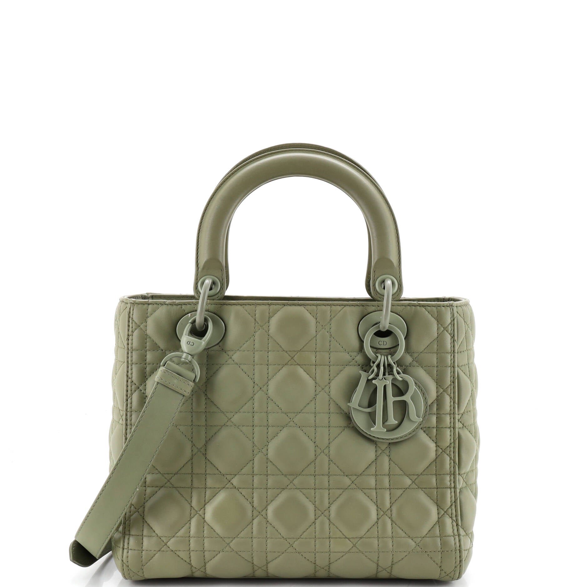 Ultra Matte Lady Dior Bag Cannage Quilt Calfskin Medium