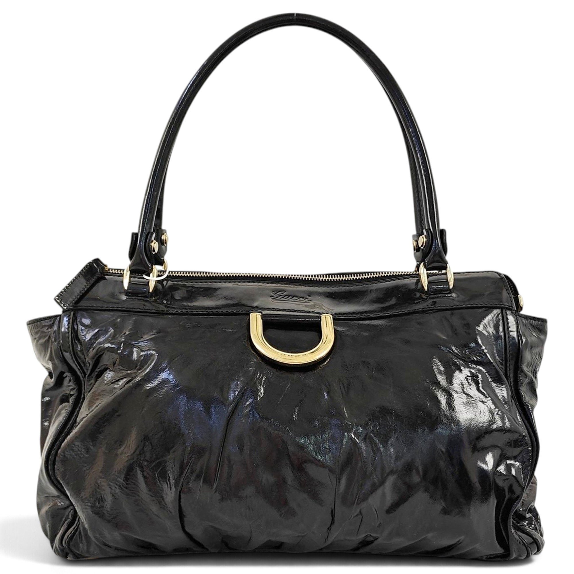 Patent leather handbag