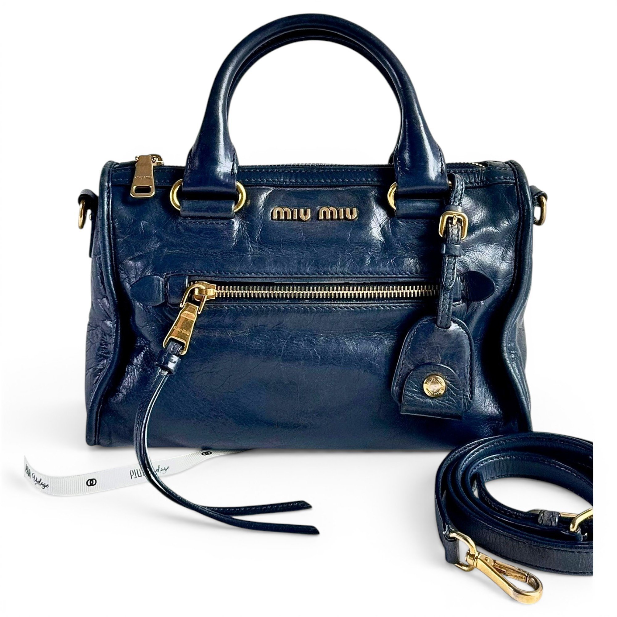 Vitello leather crossbody bag