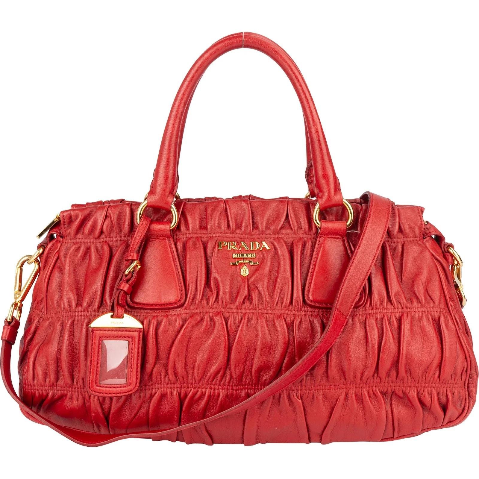 Re-Nylon leather handbag